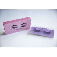 Eyelash storage box - Dark Pink glitter -15241